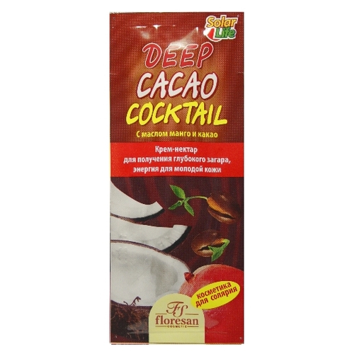 Крем для загара в солярии Floresan Deep cacao cocktail для получения глубокого загара