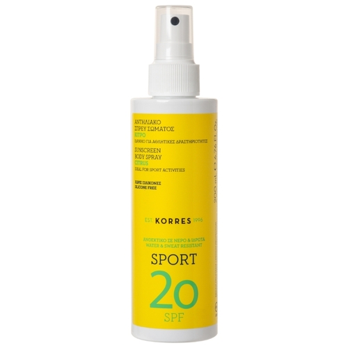 KORRES Sport масло-спрей для загара SPF 20