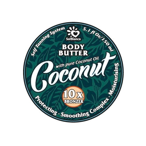 Масло для автозагара SolBianca твердое Coconut body butter