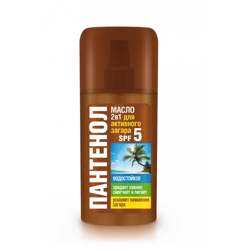 Биокон Пантенол Масло 2в1 для активного загара SPF 5