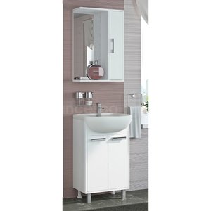 Мебель для ванной Francesca Eco 50 белый (тумба с раковиной + зеркало)