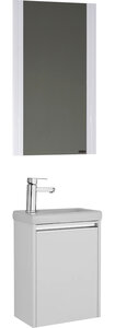 Мебель для ванной Vod-Ok Бридж 40 белая (Тумба с раковиной + зеркало)