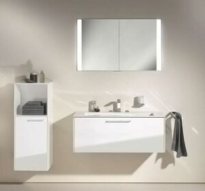 комплект (гарнитур) Мебель для ванной Keuco Royal 60 белый глянец 105 см