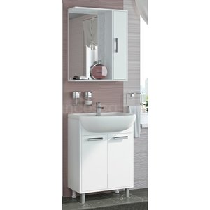 Мебель для ванной Francesca Eco 60 белый (тумба с раковиной + зеркало) 932041