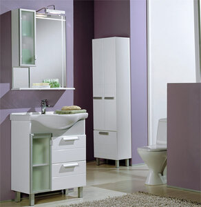 Мебель для ванной Акватон Альтаир 75 L (Тумба с раковиной + зеркало)