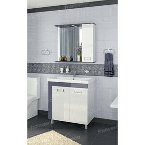 Мебель для ванной Francesca Loft 80 (тумба с раковиной + зеркало)