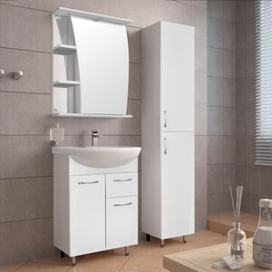 Мебель для ванной Style Line Эко Стандарт №11 61 белая (тумба с раковиной + зеркало)
