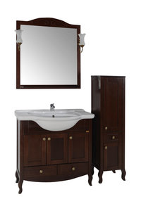 Мебель для ванной ASB-Mebel Флоренция 105 бук (тумба, раковина, зеркало)