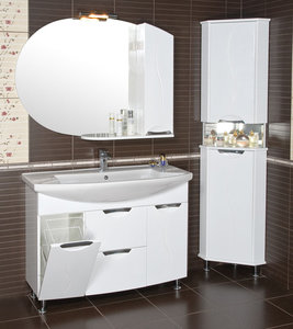 Мебель для ванной Аква Родос Глория 108 (тумба с раковиной + зеркало)