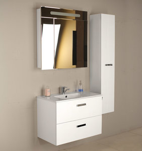 Мебель для ванной Roca Victoria Nord 80 белая (Тумба с раковиной + зеркало)