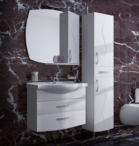 Мебель для ванной ASB-Mebel Грета 80 (тумба, раковина, зеркало)