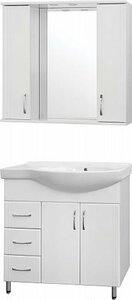 комплект (гарнитур) Мебель для ванной Style Line Эко Стандарт №25 82 белая, левая