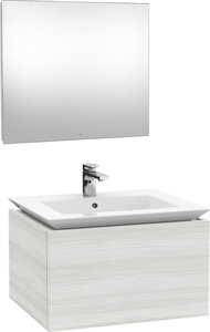 Мебель для ванной Villeroy  amp; Boch Legato 80 white wood (Тумба с раковиной + зеркало)