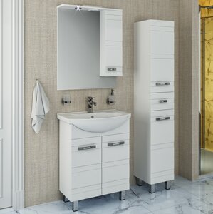 Мебель для ванной Runo Турин 65 (тумба с раковиной + зеркало)