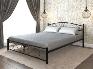 Кровать двуспальная металлическая 160x200 ESМебель Лазурит 