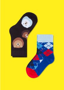 Цветные носки и колготки JNRB Носки детские (2 пары) Медвежата толстопятые для девочек