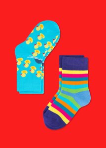 Цветные носки и колготки JNRB Носки детские (2 пары) Полосатый Утя для малышей