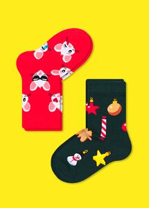 Цветные носки и колготки JNRB Носки детские Мыши под ёлкой (2 пары) для мальчиков
