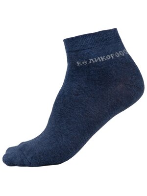 Носки мужские. Правильные носки Великоросс. Короткие. Однотонные синие. Хлопок 85%. Размер 41-44 939471