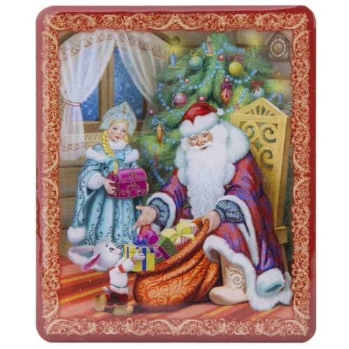 Магнит Феникс Present Дед Мороз со Снегурочкой разбирают подарки 6 см 938813