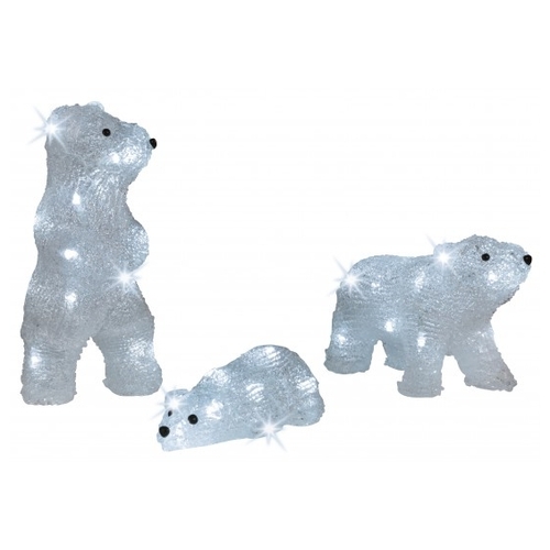 Фигурка Kaemingk Три медведя светодиодные