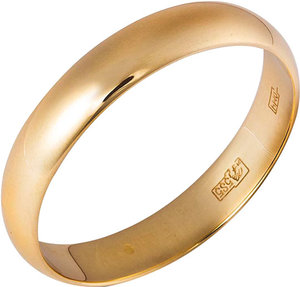 Золотое обручальное парное кольцо Эстет 01O030012, размер 17,5 мм