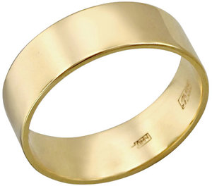 Золотое обручальное парное кольцо Эстет 01O030261, размер 17 мм