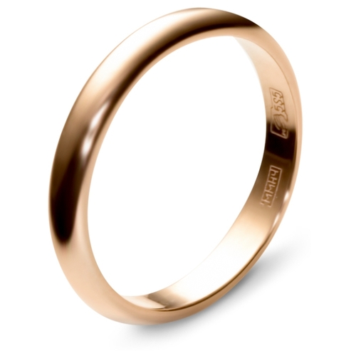 Эстет Обручальное кольцо из красного золота 01О010011