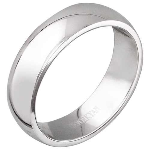 Эстет Обручальное кольцо из белого золота 01О020370