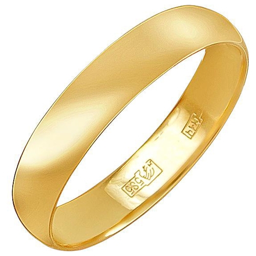 Эстет Обручальное кольцо из жёлтого Линии любви 