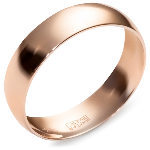 Эстет Обручальное кольцо из красного золота 01О010140