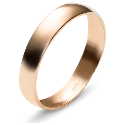 Эстет Обручальное кольцо из красного золота 01О010142