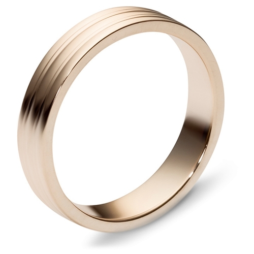 Эстет Обручальное кольцо из красного золота 01О710232