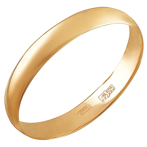 Эстет Обручальное кольцо из красного золота 01О010376