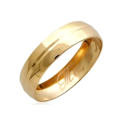 Эстет Обручальное кольцо из красного золота 01О710162