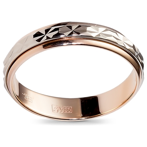 Эстет Обручальное кольцо из комбинированного золота 01О760021