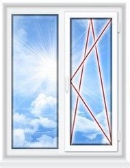 Пластиковые окна VEKA со стеклопакетом для остекления квартир, балконов и балконных блоков (двухстворчатые) 941331