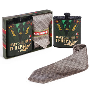 Подарочный набор: галстук и фляга \