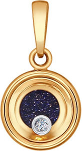 Золотой кулон медальон SOKOLOV 1030561_s Адамас 