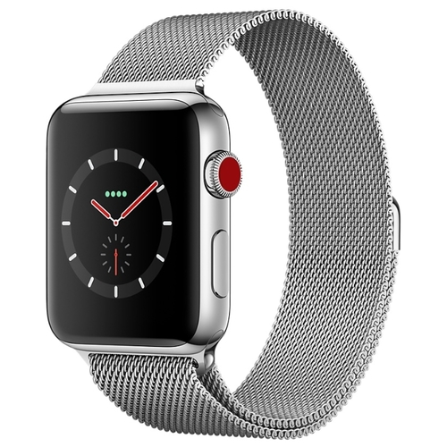 Часы Apple Watch Series 3 Cellular 38mm Stainless Steel Case with Milanese Loop