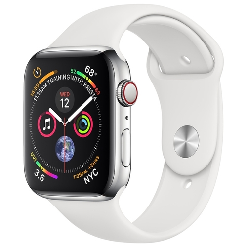 Часы Apple Watch Series 4 GPS + Cellular 40mm Stainless Steel Case with Sport Band 949339