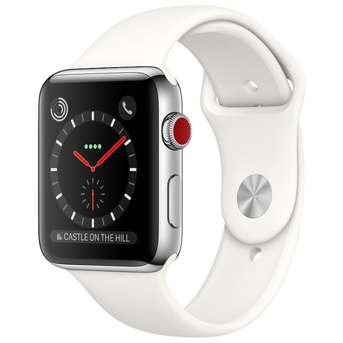 Часы Apple Watch Series 3 Cellular 42mm Stainless Steel Case with Sport Band