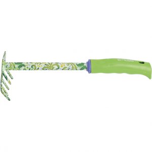 Грабли 5-зубые, 85 x 310 мм, стальные, пластиковая рукоятка, Flower Green Palisad 951929
