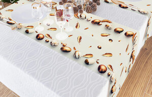 Скатерти и салфетки Сирень Дорожка на стол Счастливая Пасха (40х140 см)