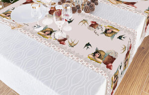 Скатерти и салфетки Сирень Дорожка на стол Светлая Пасха (40х140 см)
