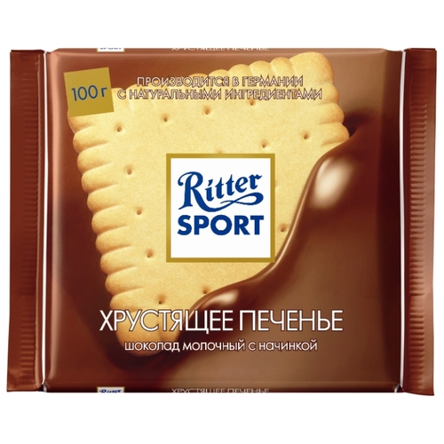 Шоколад Ritter Sport Хрустящее печенье молочный