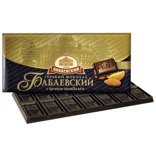 Шоколад Бабаевский горький с цельным Верный Петродворец