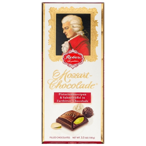 Шоколад Reber Mozart Chocolade Горький шоколад с фисташковым пралине 971644