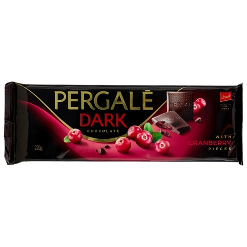 Шоколад Pergale темный с клюквой 50% какао