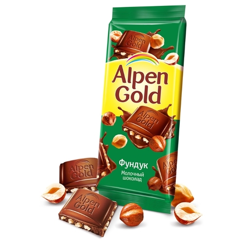 Шоколад Alpen Gold молочный с фундуком 25% какао 971784